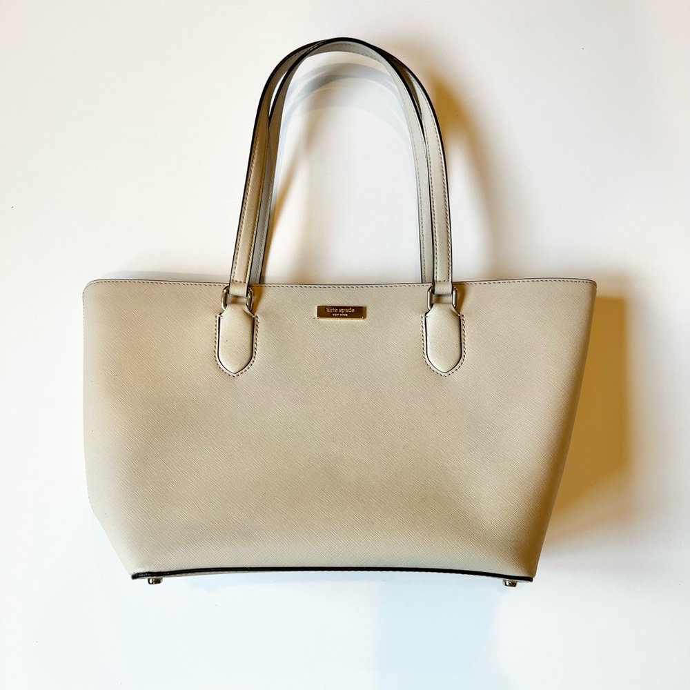 Kate Spade Cream Leather Tote